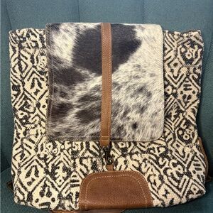 Myra Bag Brown and Cream Backpack